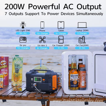 200w portable power station for Fan TV Laptop